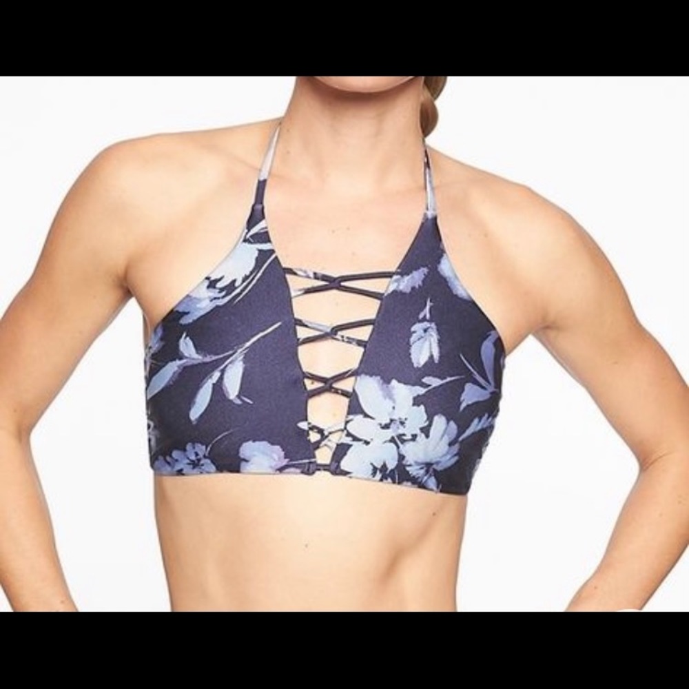 NWT-Athleta Aqualuxe Print Loop Bikini, Medium